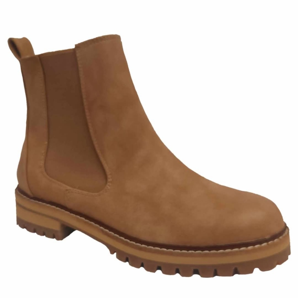 Light brown combat boots